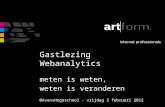 Webanalytics - Gastlezing Avans Hogeschool - 3 feb. 2012