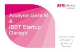 Analyse Gent M #11 & Launch Startup Garage