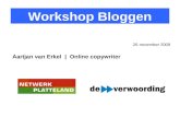 Workshop Bloggen Netwerk Platteland