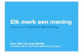 Breakout Contentmarketing - Mark de Lange