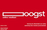 GAUC 2013 - Website Personalisatie - Martijn Staal en Arjen Hettinga