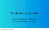10 Minuten Presentatie