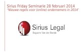 Sirius Friday seminarie nieuwe consumentenbescherming in e-commerce 20140228 sirius legal