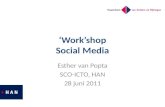 Workshop social media voor opleidingskunde 28 juni