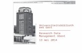 20140513 Research Data Management UGent - Inge Van Nieuwerburgh