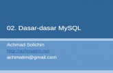 Dasar-dasar MySQL