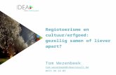 Groot Onderhoud III, 25/10/2013 | Tom Wezenbeek, Regiotoerisme en cultuur/erfgoed: gezellig samen of liever apart?