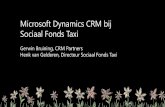 Explore Dynamics CRM 2014 - Sociaal Fonds Taxi en CRM Partners