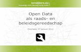 Open Data als Raadsgereedschap