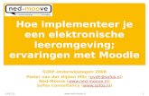 Hoe implementeer je een elektronische leeromgeving ervaringen met Moodle - Pieter van der Hijden