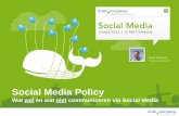 Social Media Policy   Richtlijnen Voor Het Beleid Rond Het Gebruik Van Social Media Binnen Organisaties
