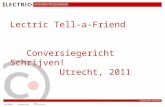 Lectric Tell-a-Friend seminar - Conversiegericht schrijven - Schelte Meinsma
