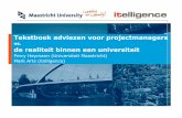 SISLink10 - Tekstboek adviezen voor projectmanagers vs de realiteit binnen een universiteit - Perry Heyman (Universiteit Maastricht), Mark Arts (itteligence)
