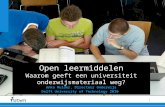 OWD2010 - 5 - Open leermiddelen: Waarom geeft een universiteit onderwijsmateriaal voor niets weg - Anka Mulder