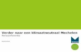 Op weg naar een klimaatneutraal Mechelen - resultaten van de nulmeting