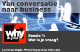 Van conversatie naar business sessie 1: Wat is je vraag?