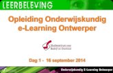 SBO Opleiding Onderwijskundig e-Learning Ontwerper, dag 1: 16 sept. 2014