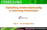 SBO Opleiding Onderwijskundig e-Learning Ontwerper, dag 4, 26 nov 2013
