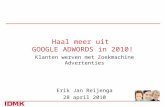 Erik Jan Reijenga: Haal meer uit Google Adwords in 2010
