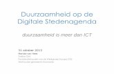 SGI13 -  Duurzaamheid op de digitale steden agenda - Marijke van Hees (wethouder Enschede)