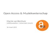 Open Access & Muziekwetenschap
