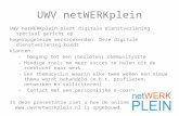 Presentatie Community UWV NetWERKplein