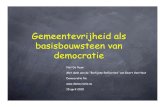 Democratie gemeentevrijheid als basisbouwsteen van democratie 01 mei 2010