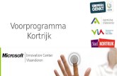 Lancerings event Microsoft Innovation Center Vlaanderen - Voorprogramma Kortrijk