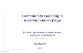 Community building in a virtual environment (2012 11-21) Rastyannikov Pavel