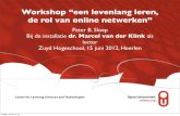 workshop 'een levenlang leren, de rol van online netwerken"