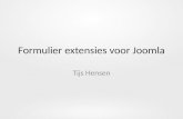 Formulier extensies voor Joomla - Tijs Hensen #jd11nl