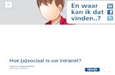 Hoe (a)sociaal is uw intranet?