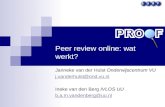 Peer review online wat werkt - Janneke van der Hulst en Ineke van den Berg
