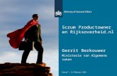 Productowner & rijksoverheid.nl   13 februari 2012 - scrum