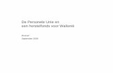 De Personele Unie en een Herstelfonds voor Wallonië (Schema)