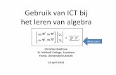 NMC 2012 Gebruik van ICT bij het leren van algebra