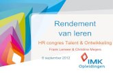 HR congres 2012 - Rendement van leren