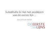 Substitutiecongres: presentatie Jan Erik de Wildt
