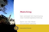 SISLink13 - 20/6 - ronde 1 - Matching van verzoek tot inschrijving naar toelatingsbeschikking - Sjors van der Beek