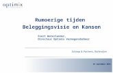Presentatie Optimix over Beleggingsvisie & Kansen