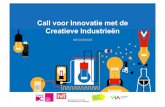 Call voor Innovatie met de Creatieve Industrieën (CICI)