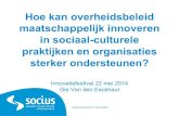 Overheidsbeleid en innoverend werken - Gie Van den Eeckhaut