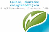 Green Spread 2010.09.02 Vcs Netwerkevent Lokale Duurzame Energiebedrijven