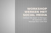 Workshop Social Media 28 september 2012