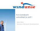 Een windpark ontwikkel je zelf! - Congres Windenergie, vakbeurs Energie 2013