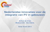 Nederlandse innovaties voor de integratie van PV in gebouwen (Solar Event)