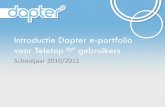 Introductie Dapter e-portfolio voor Teletop DPF gebruikers
