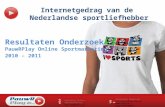 Internetgedrag van de Nederlandse sportliefhebber