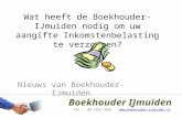 Wat heeft boekhouder IJmuiden nodig om de aangifte inkomstenbelasting te verzorgen?