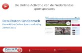 Online activatie van Nederlandse sportsponsors   zomer 2011